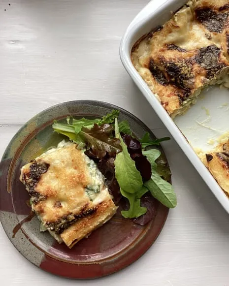 A Classic Dish for Lasagna with Summer Squash and Cheese Medley